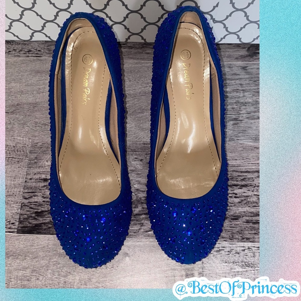 Sparkly Blue Heels Sz 6.5